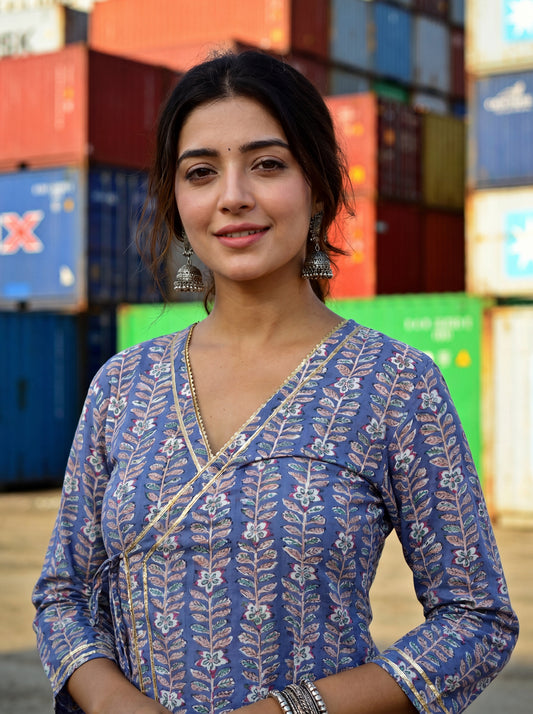 DHARA | monsoon serenity, stitched in cotton