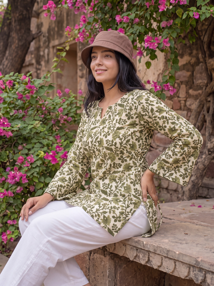OLIVE BLOOM Kurti