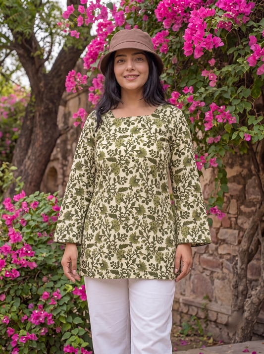 OLIVE BLOOM Kurti