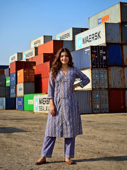 DHARA | monsoon serenity, stitched in cotton