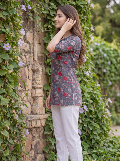 Inaya Floral Cotton Kurti