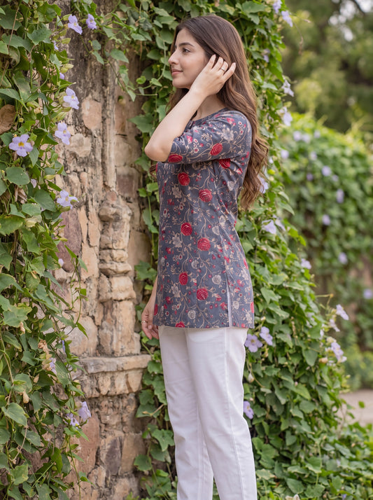 Inaya Floral Cotton Kurti