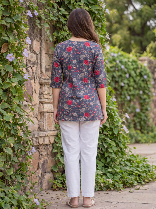 Inaya Floral Cotton Kurti