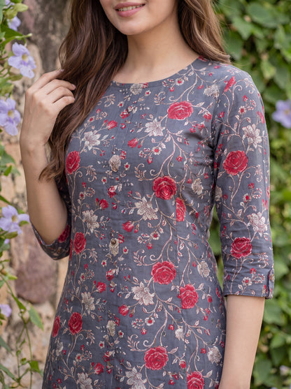 Inaya Floral Cotton Kurti