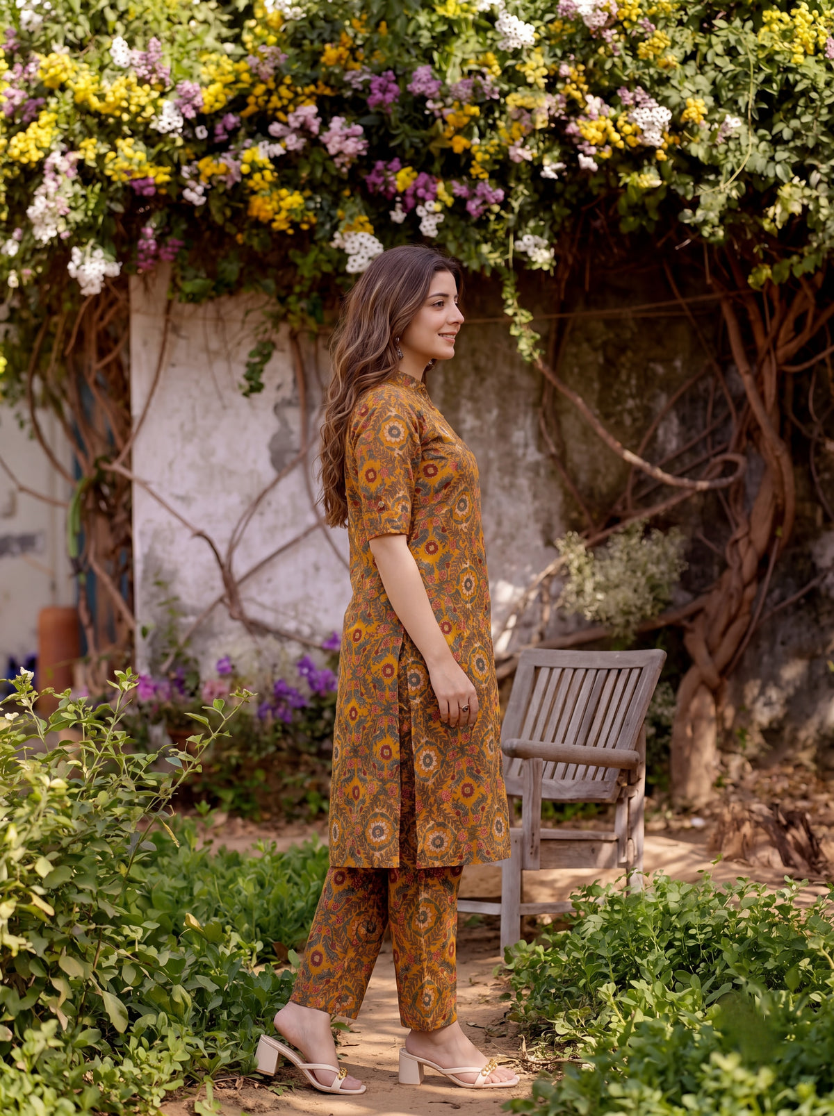 KASHVI | Mustard Printed Co-ord Set