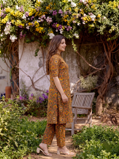 KASHVI | Mustard Printed Co-ord Set