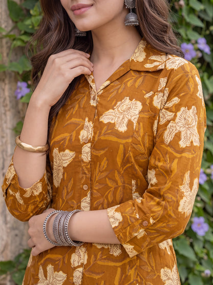 Kesar Pushup Pure Cotton Floral Top