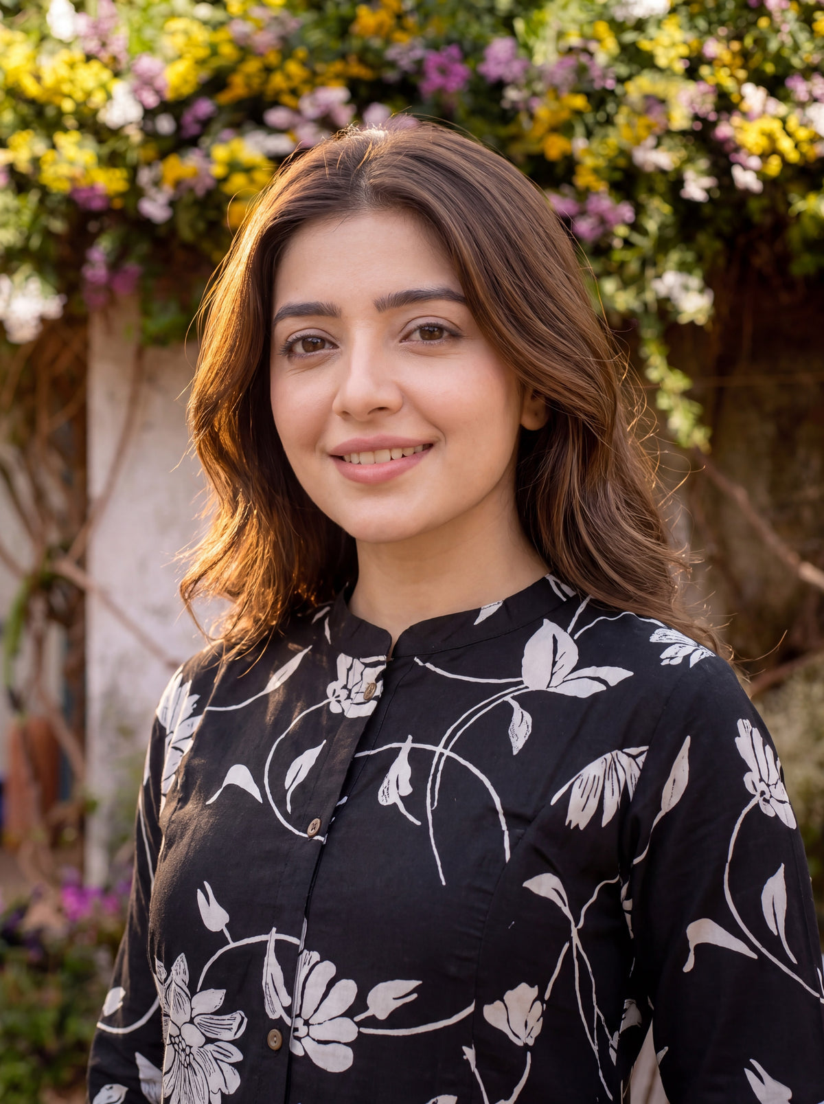NAYRA | Monochrome Floral Kurta