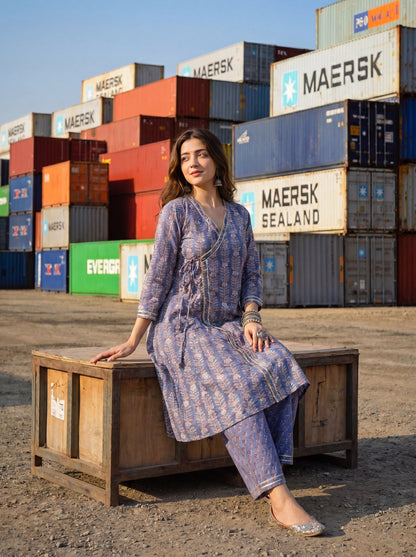 DHARA | monsoon serenity, stitched in cotton